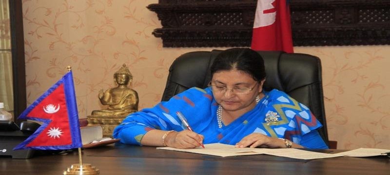 राजिनामा दिने तयारीमा राष्ट्रपति भण्डारी