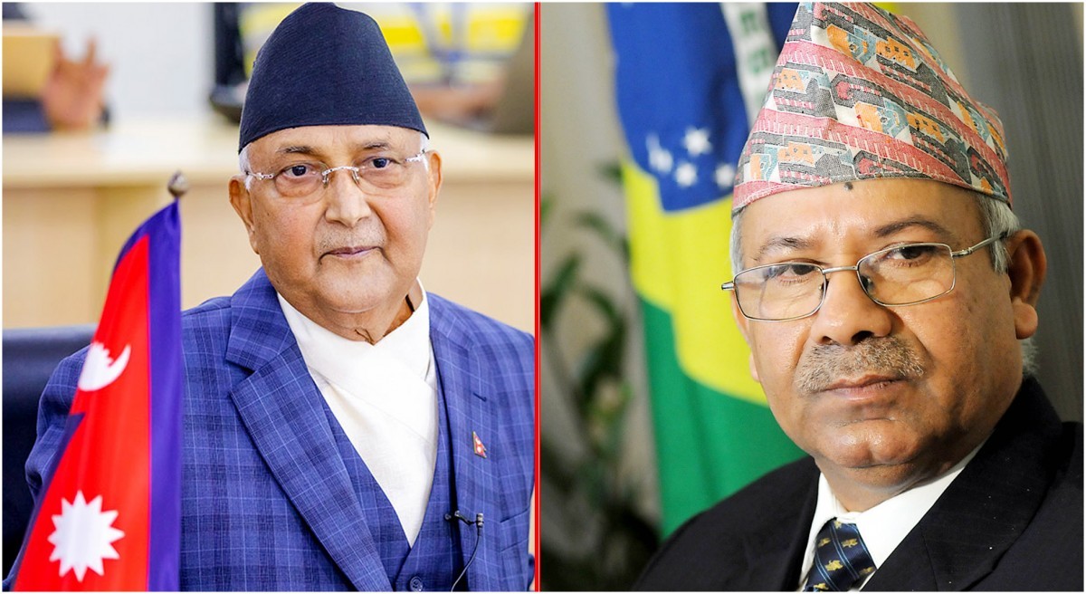 माधव नेपालले देशभर नयाँ पार्टी खोलेर हिँडेको प्रधानमन्त्री ओलीको आरोप 