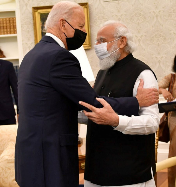 मोदी र बाइडेन बीच ह्वाइट हाउसमा भेटवार्ता