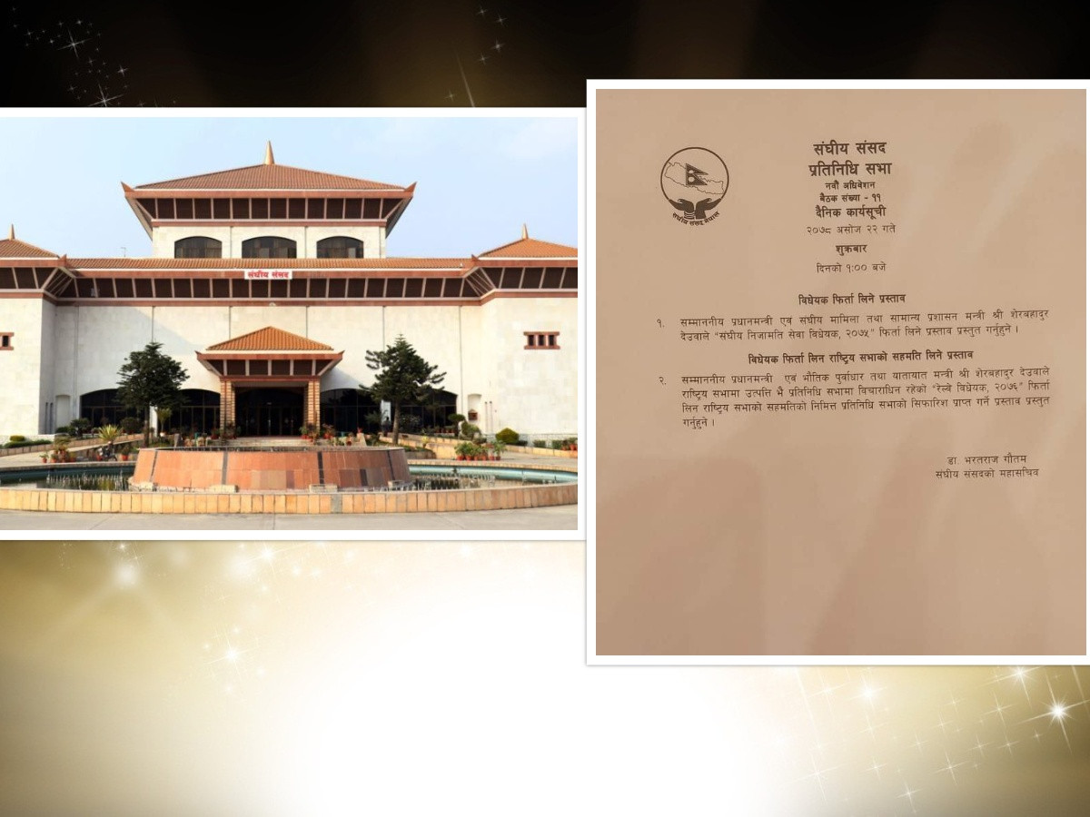 प्रतिनधिसभाबाट संघीय निजामती सेवा विधेयक–२०७५ फिर्ता