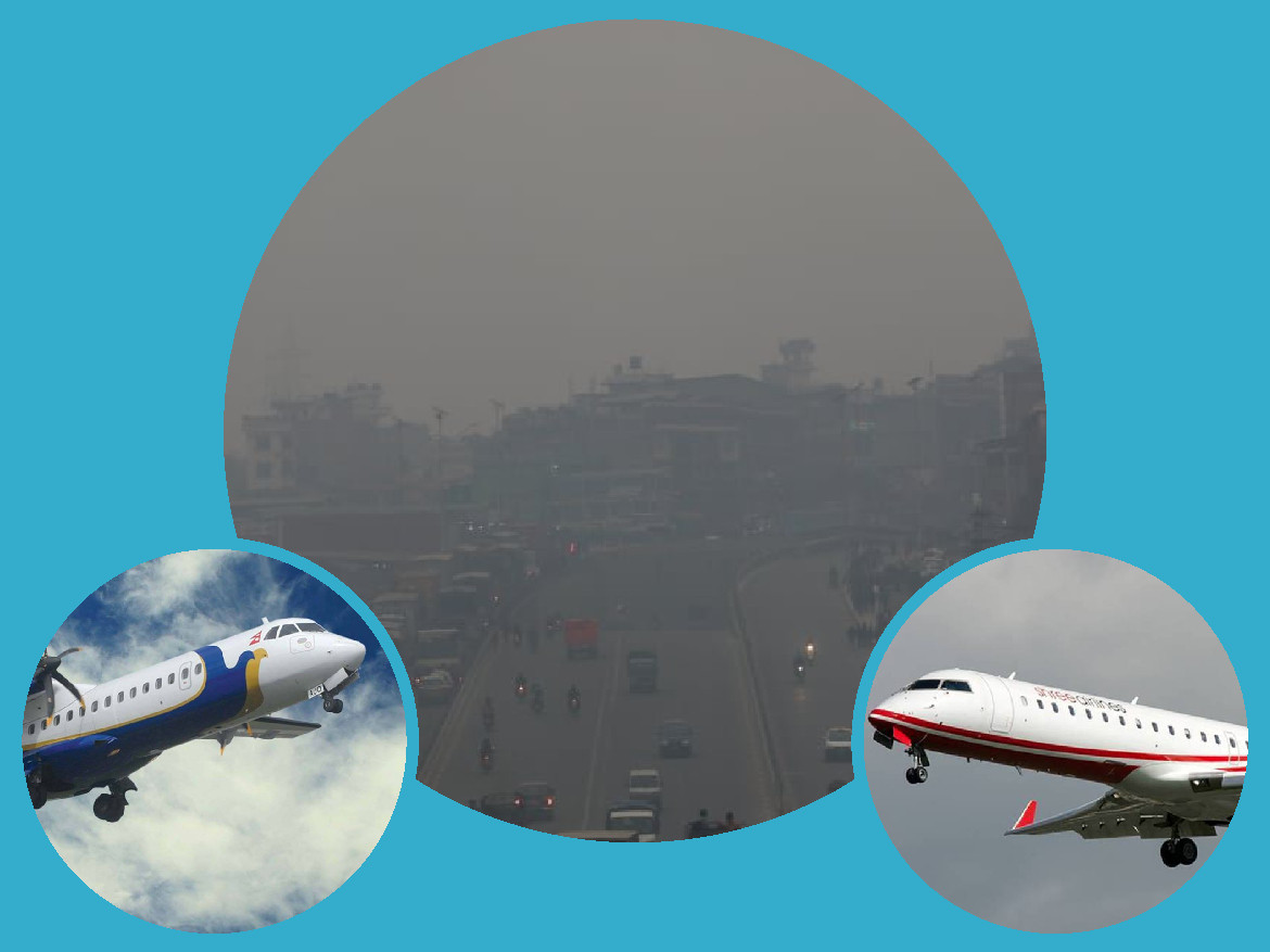 हिजोदेखि  निरन्तर परेको पानीका कारण देशका विभिन्न भागबाट हुने दर्जनौं उडान प्रभावित