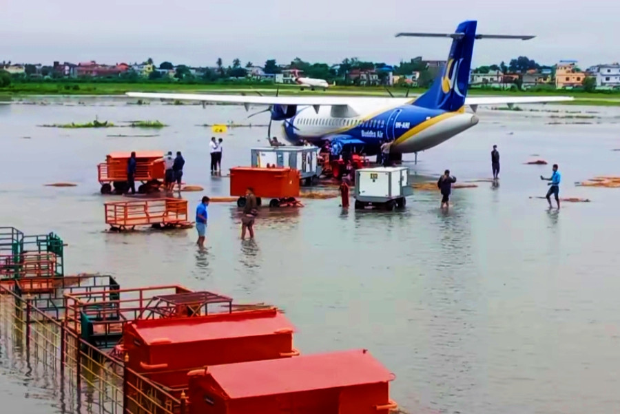 विराटनगर विमानस्थल डुबानमा, सबै उडान रद्द 