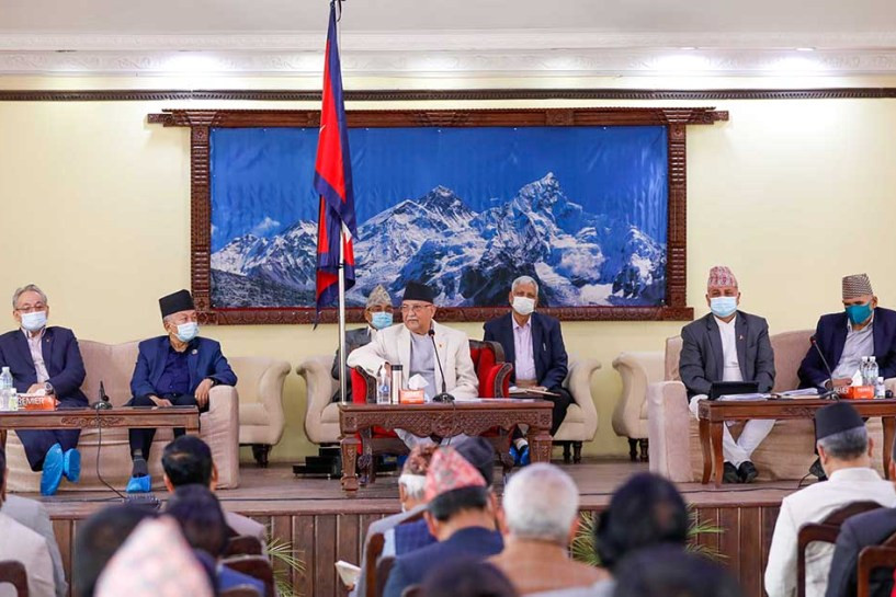 नेकपा एमालेको स्थायी कमिटीको बैठक बस्दैँ