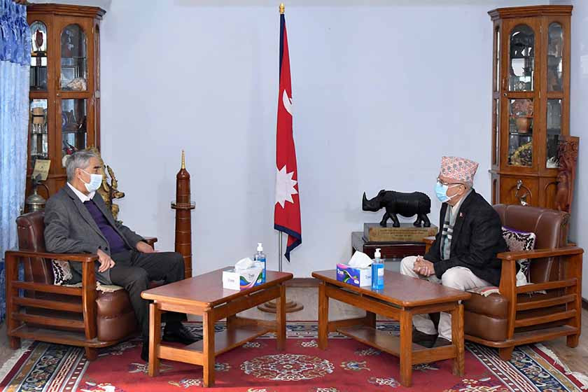 देउवा–ओलीबीच सम्वाद, एमसीसी पास गर्न गठबन्धन तोड्न ओलीको आग्रह