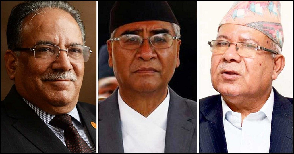 प्रधानमन्त्रीसँग प्रचण्ड र माधव नेपालको छलफल, के- के भयो कुराकानी ?