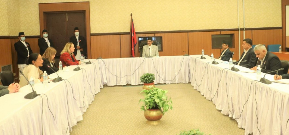 सभामुख  सापकोटा र डेनिस प्रतिनिधिमण्डलबीच शिष्टाचार भेट