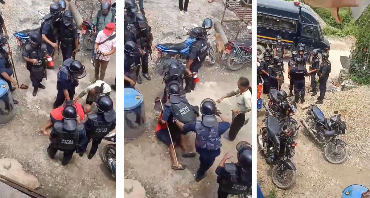 सिसडोलका स्थानीयमाथि प्रहरीको लाठी