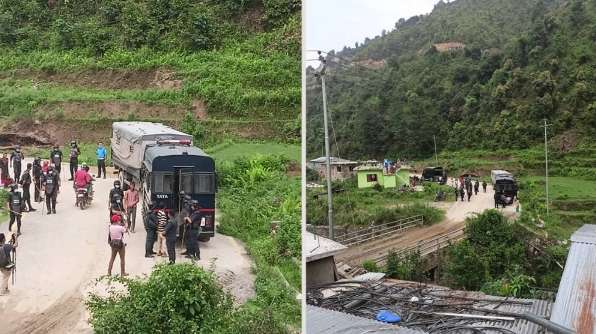 बञ्चरेडाँडा तनावग्रस्त , प्रहरीद्वारा अश्रुग्यास प्रहार