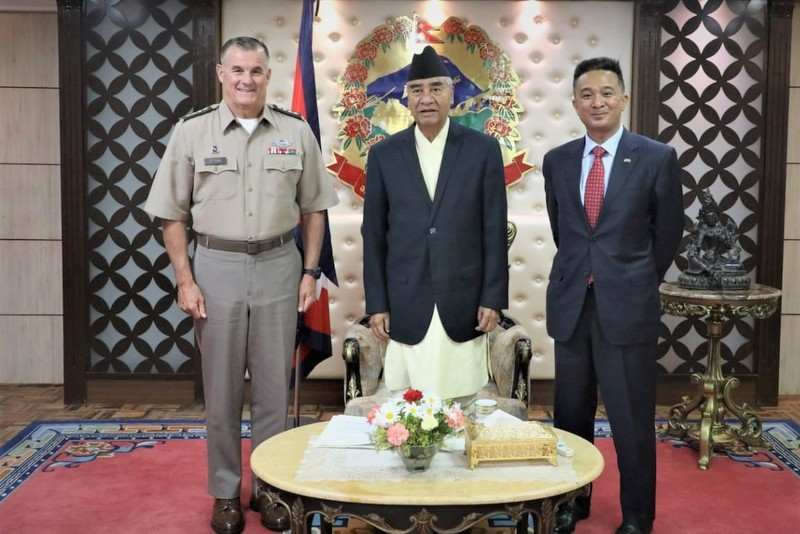 नेपाल भ्रमणमा रहेका फ्लिन र प्रधानमन्त्री देउवाबीच भेटवार्ता , के भयो कुराकानी ?