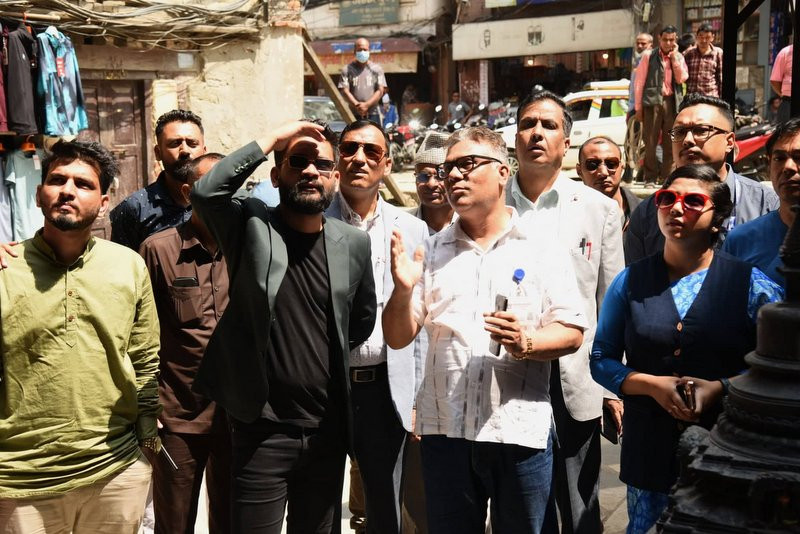 काठमाडौंका मेयर-उपमेयर पूर्वाधार र सम्पदा क्षेत्रको अनुगमनमा