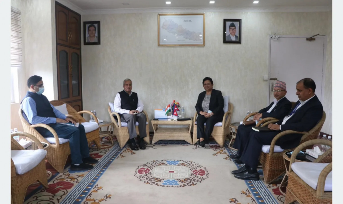 ऊर्जामन्त्रीसँग भारतीय राजदूतको शिष्टाचार भेट