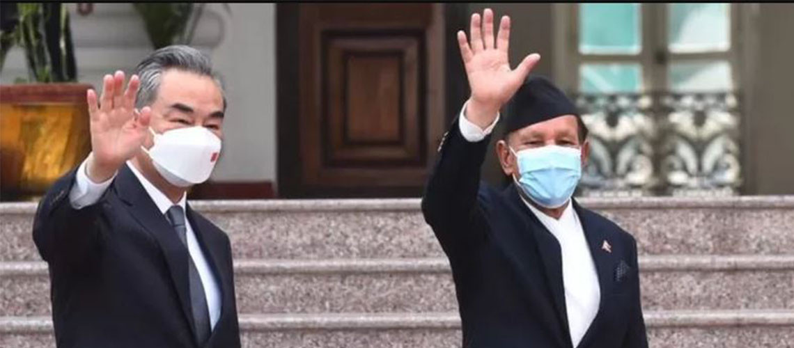 परराष्ट्रमन्त्री खड्का र चिनियाँ समकक्षी वाङबीच भेटवार्ता हुँदै