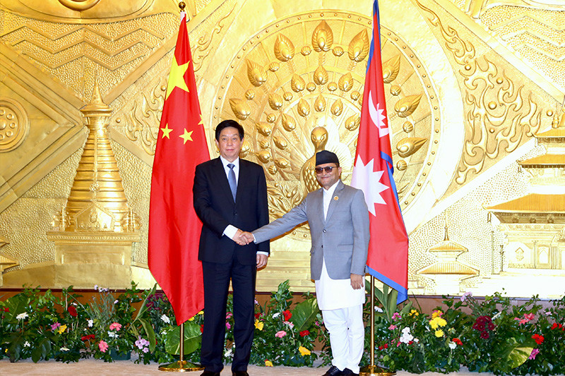 चिनिया सभामुख ली चान्सु र राष्ट्रियसभा अध्यक्ष गणेश तिमल्सिनाबीच भेटवार्ता