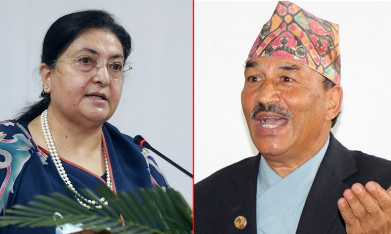 कमल थापासगँ डराइन राष्ट्रपति भण्डारी